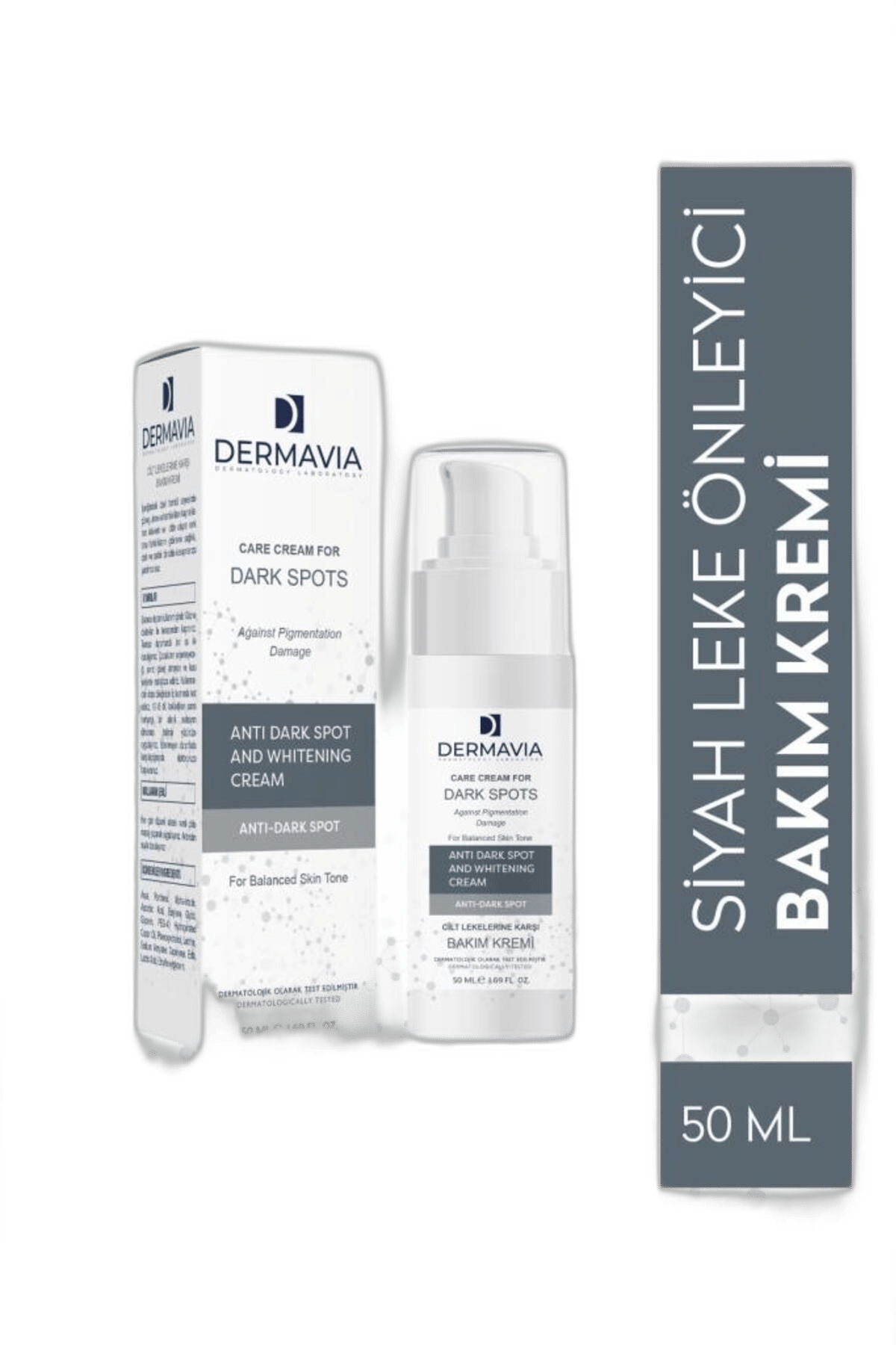 DERMAVIA CILT LEKELERINE KARSI BAKIM KREMI 50 ml şişeYüz KremiHES İLAÇ1MST-12458DERMAVIA CILT LEKELERINE KARSI BAKIM KREMI 50 ml şişe