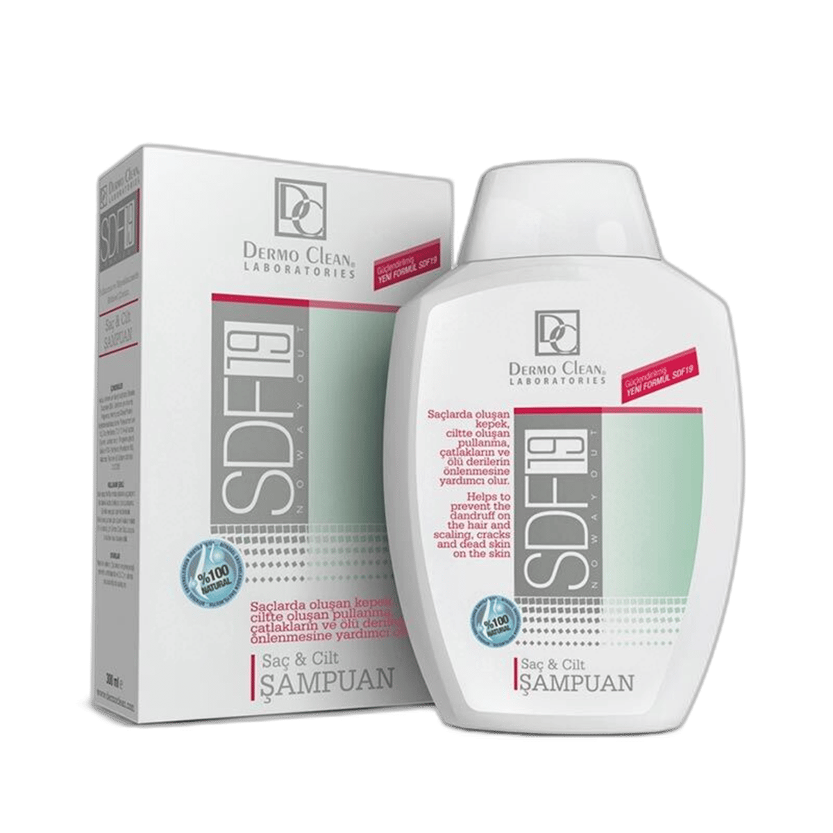 DERMO CLEAN SDF 19 SAMPUAN 300 ml şişeGüçlendirici-yıpranma KarşıtıHD İLAÇ1MST-9050DERMO CLEAN SDF 19 SAMPUAN 300 ml şişe