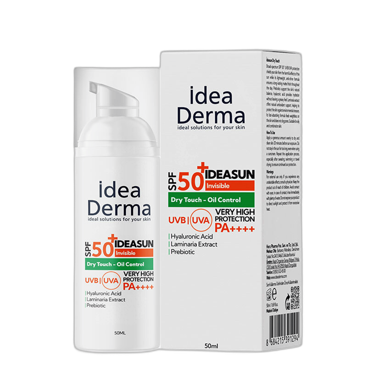 İdea Derma İdeasun Dry Touch SPF50+ Güneş Kremi 50 mlYağlı Ciltler İçin Güneş Kremiİdea Derma1MST-15477İdea Derma İdeasun Dry Touch SPF50+ Güneş Kremi 50 ml