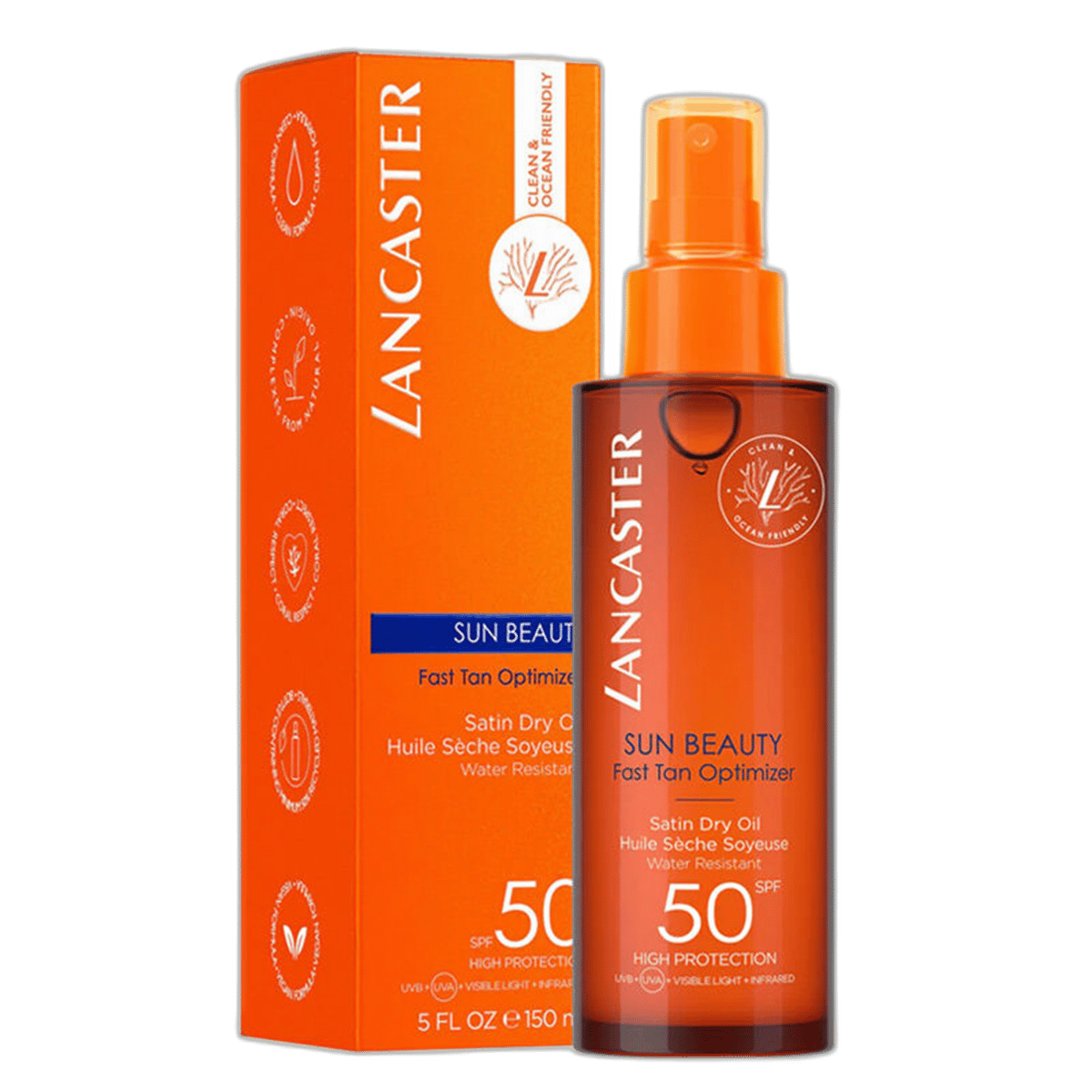 Lancaster Sun Beauty Fast Tan Optimizer Satin Dry Oil SPF 50 150 mlVücut Güneş YağıLancaster1MST-15548Lancaster Sun Beauty Fast Tan Optimizer Satin Dry Oil SPF 50 150 ml