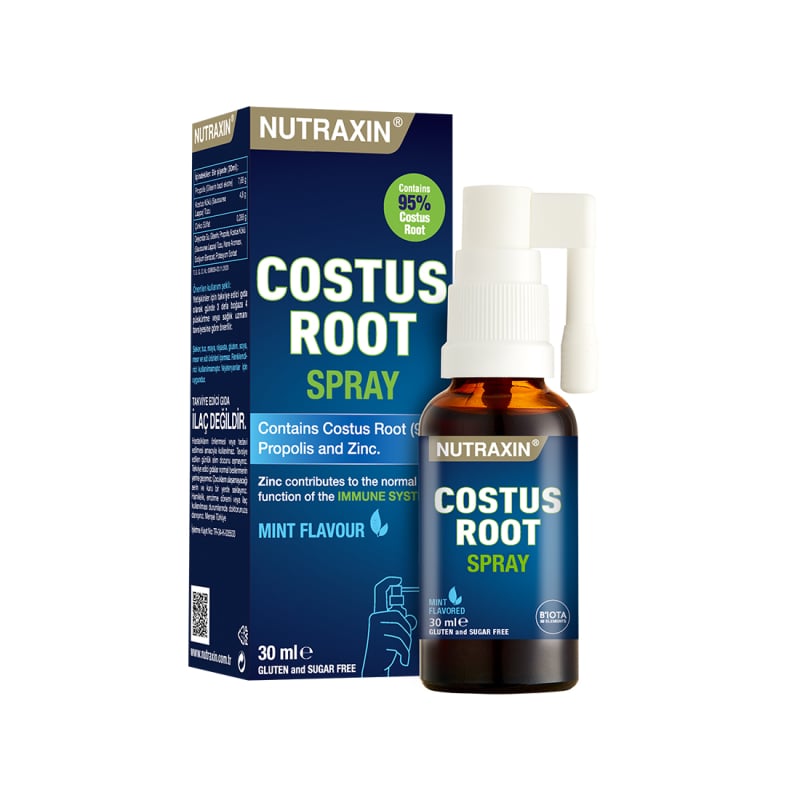 Nutraxin Costus Root Propolis Çinko Sprey 30 mlBağışıklıkNutraxinNTRX-COSTUSSPRAY30Nutraxin Costus Root Propolis Çinko Sprey 30 ml