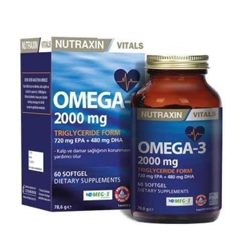 Nutraxin Omega 3 2000 mg 60 KapsülOmega 3NutraxinNTRX-OMEGA32000-60Nutraxin Omega 3 2000 mg 60 Kapsül