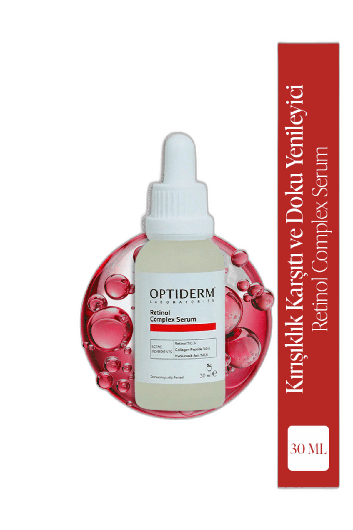 OPTIDERM KIRISIKLIK KARSITI VE DOKU YENILEYICI RETINOL COMPLEX SERUM 30 ml şişeYüz SerumuPOZİTİF ITRİYAT1MST-14261OPTIDERM KIRISIKLIK KARSITI VE DOKU YENILEYICI RETINOL COMPLEX SERUM 30 ml şişe