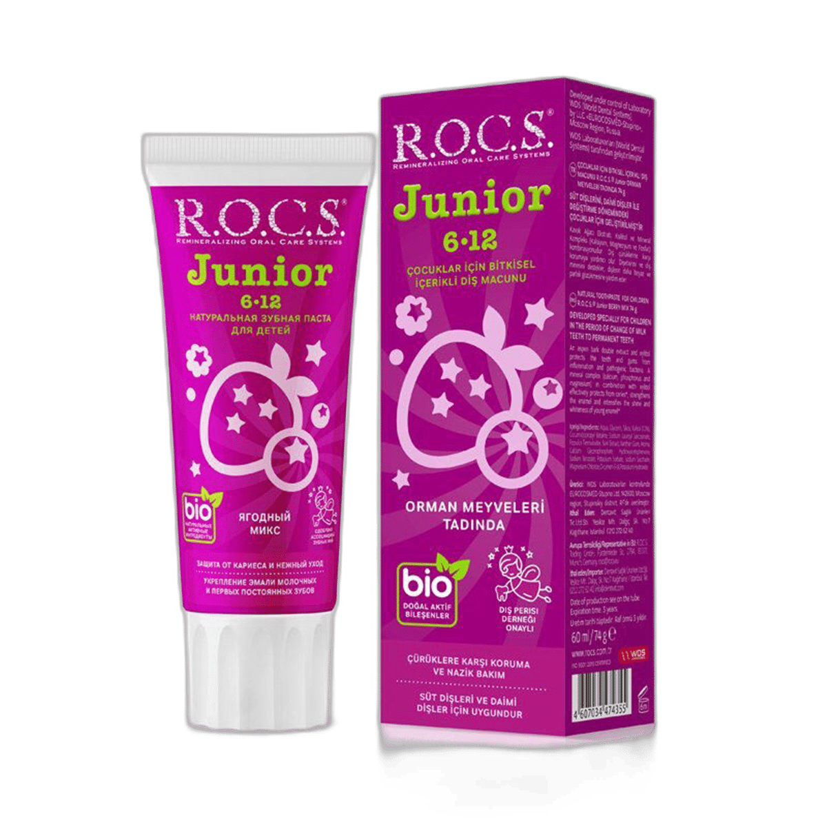 ROCS JUNIOR 6-12 ORMAN MEYVELI DIS MACUNU 60 ml tüpDiş MacunuDENTAVİT1MST-8668ROCS JUNIOR 6-12 ORMAN MEYVELI DIS MACUNU 60 ml tüp