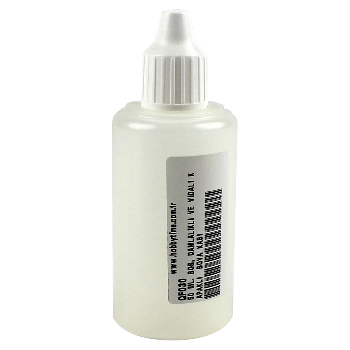 50 Ml. Boş, Damlalıklı Ve Vidali Kapaklı Boya Kabı