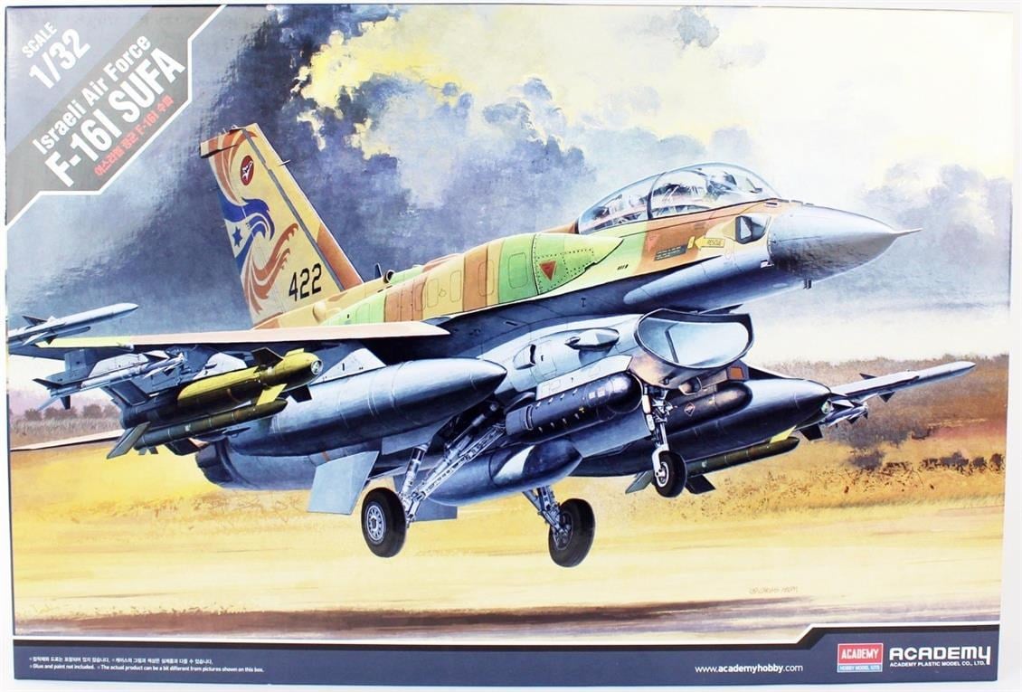 Academy 12105 1/32 Ölçek, F-16I SUFA Savaş Uçağı, Plastik Model Kiti