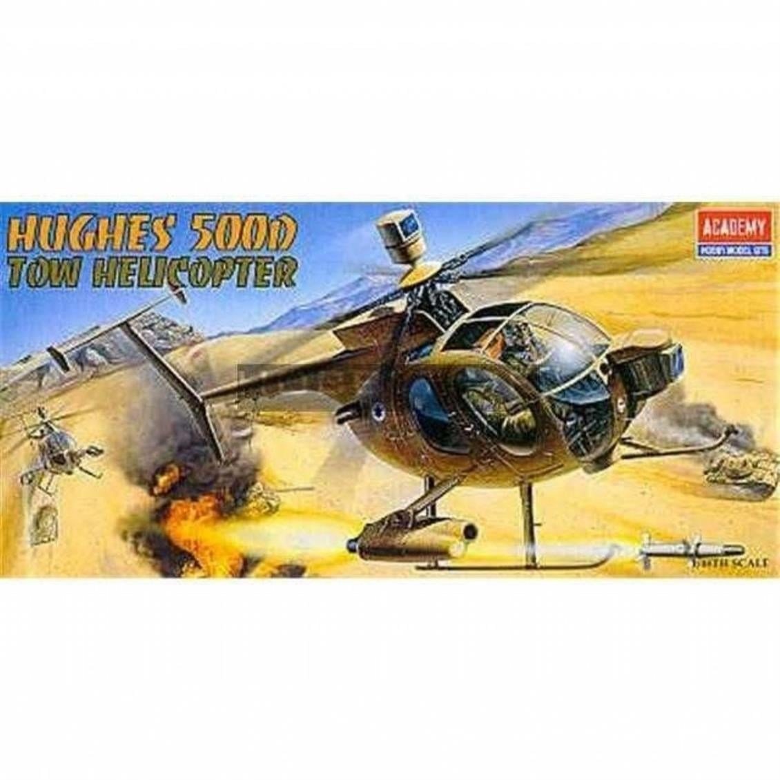 Academy 12250 1/48 Ölçek, Hughes 500D Helikopter, Plastik Model Kiti