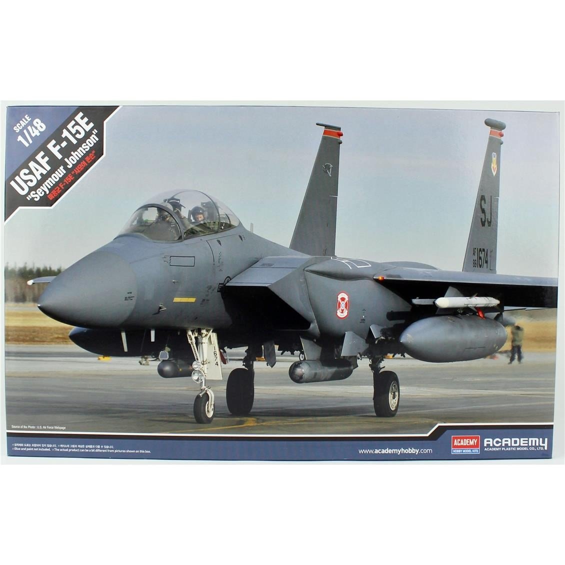 Academy 12295 1/48 Ölçek, USAF F-15E (Seymour Johnson) Savaş Uçağı, Plastik Model Kiti
