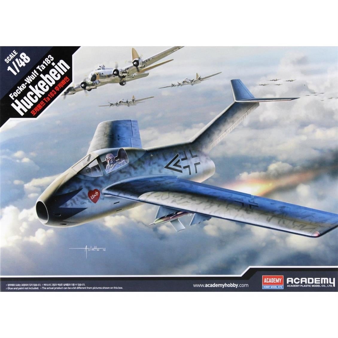 Academy 12327 1/48 Ölçek, FW TA-183 Huckebein Savaş Uçağı, Plastik Model Kiti