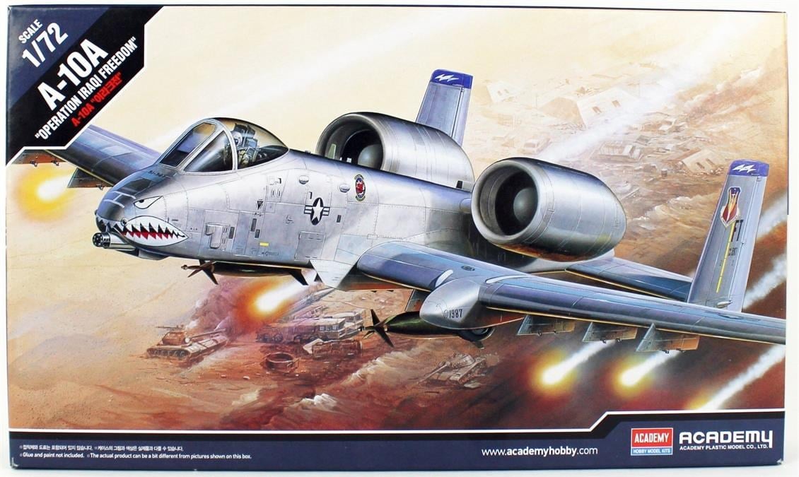 Academy 12402 1/72 Ölçek, A-10A (Irak Operasyonu) Savaş Uçağı, Plastik Model Kiti