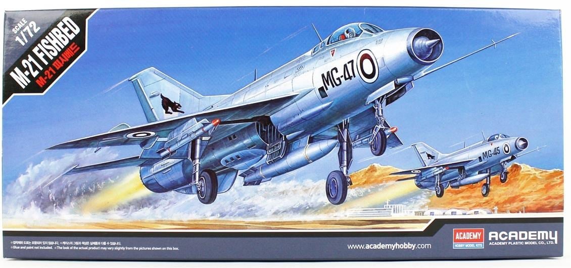 Academy 12442 1/72 Ölçek, MIG-21 Fishbed Savaş Uçağı, Plastik Model Kiti