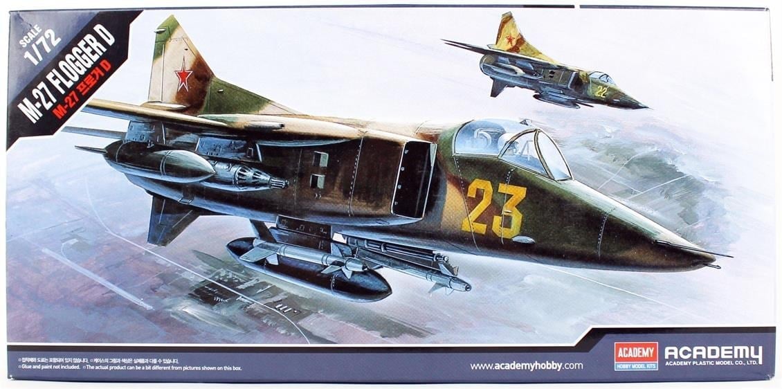 Academy 12455 1/72 Ölçek, MIG-27 Flogger Savaş Uçağı, Plastik Model Kiti