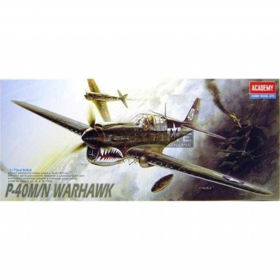 Academy 12465 1/72 Ölçek, P-40M/N Warhawk Savaş Uçağı, Plastik Model Kiti