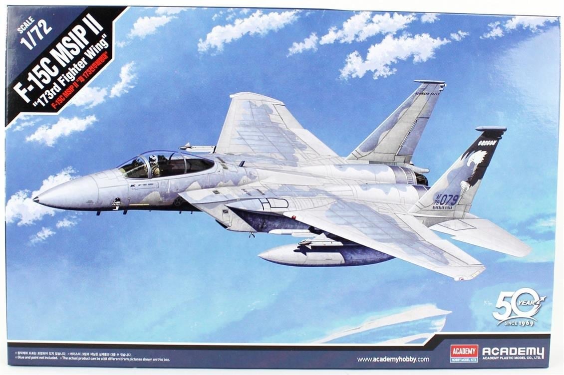 Academy 12506 1/72 Ölçek, F-15C MSIP II (173rd Fighter Wing) Savaş Uçağı, Plastik Model Kiti