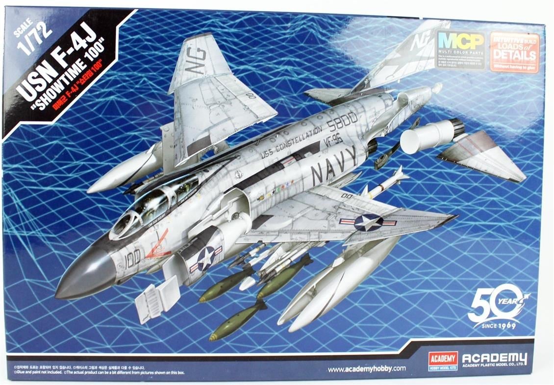 Academy 12515 1/72 Ölçek, USN F-4J VF-96 Savaş Uçağı, Plastik Model Kiti