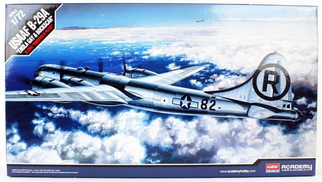 Academy 12528 1/72 Ölçek, USAAF B-29A (Enola Gay & Bockscar) Savaş Uçağı, Plastik Model Kiti