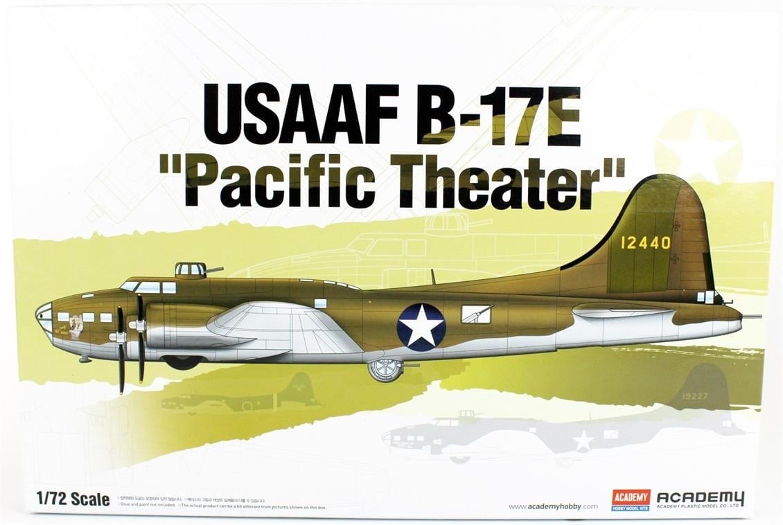 Academy 12533 1/72 Ölçek, USAAF B-17E Savaş Uçağı, Plastik Model Kiti