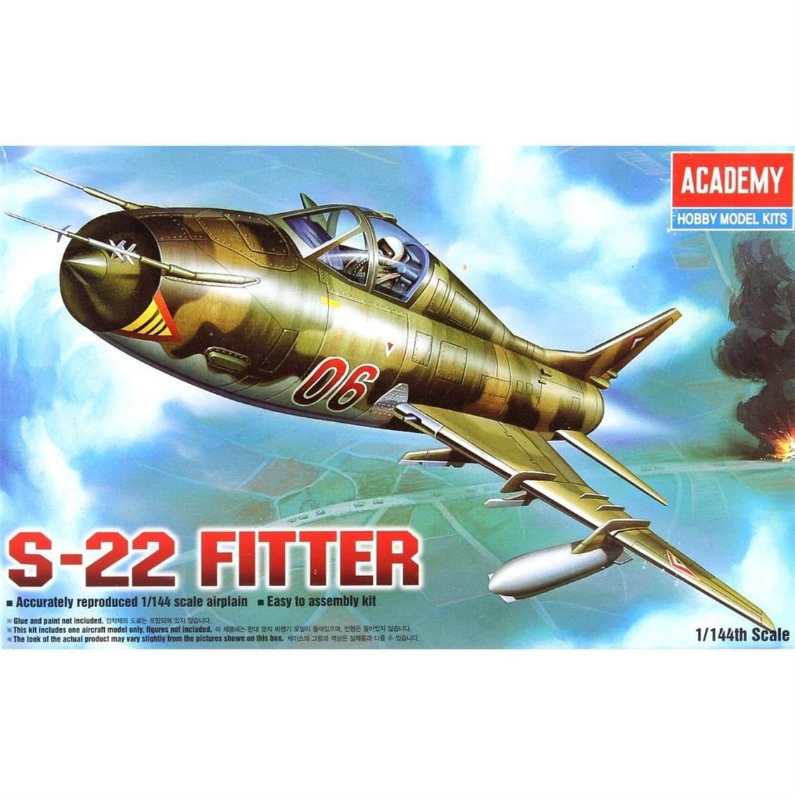 Academy 12612 1/144 Ölçek, SU-22 Fitter Savaş Uçağı, Plastik Model Kiti