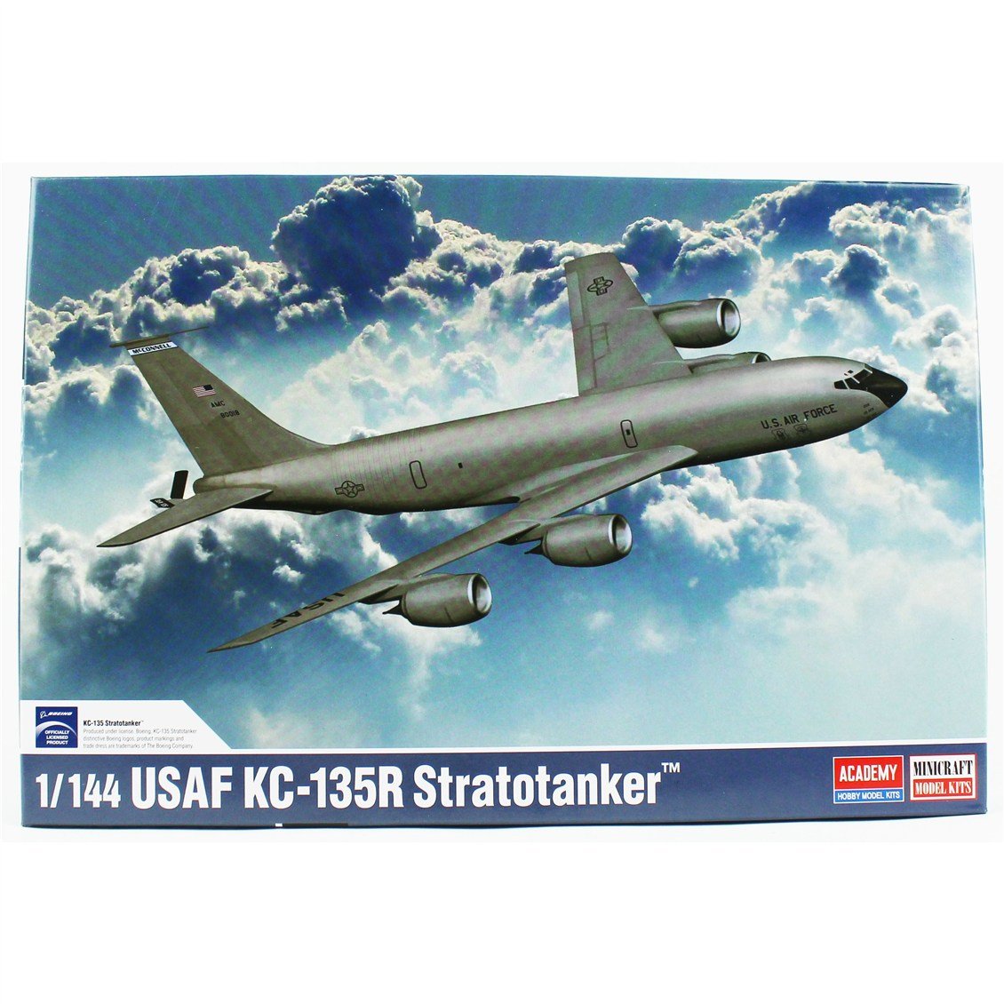 Academy 12638 1/144 USAF KC-135R Stratotanker, Yakıt İkmal Uçağı, Plastik Model Kiti