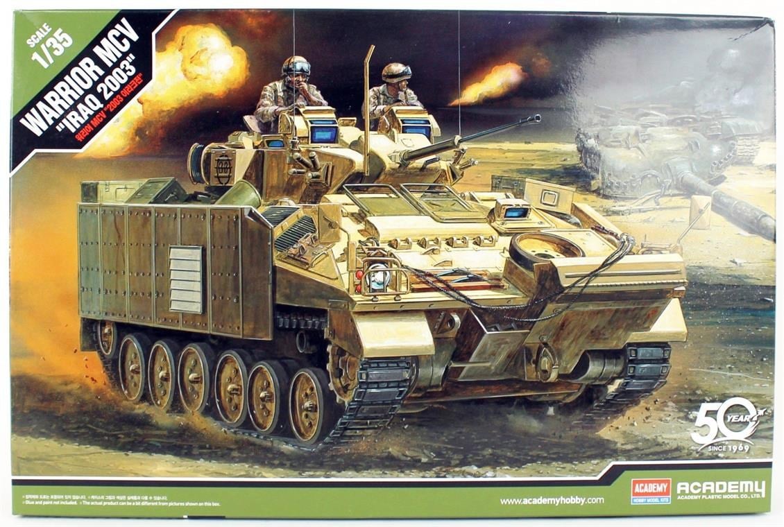 Academy 13201 1/35 Ölçek, İngiliz Zırhlı Personel Taşıyıcı (Warrior Irak 2003), Plastik Model Kiti