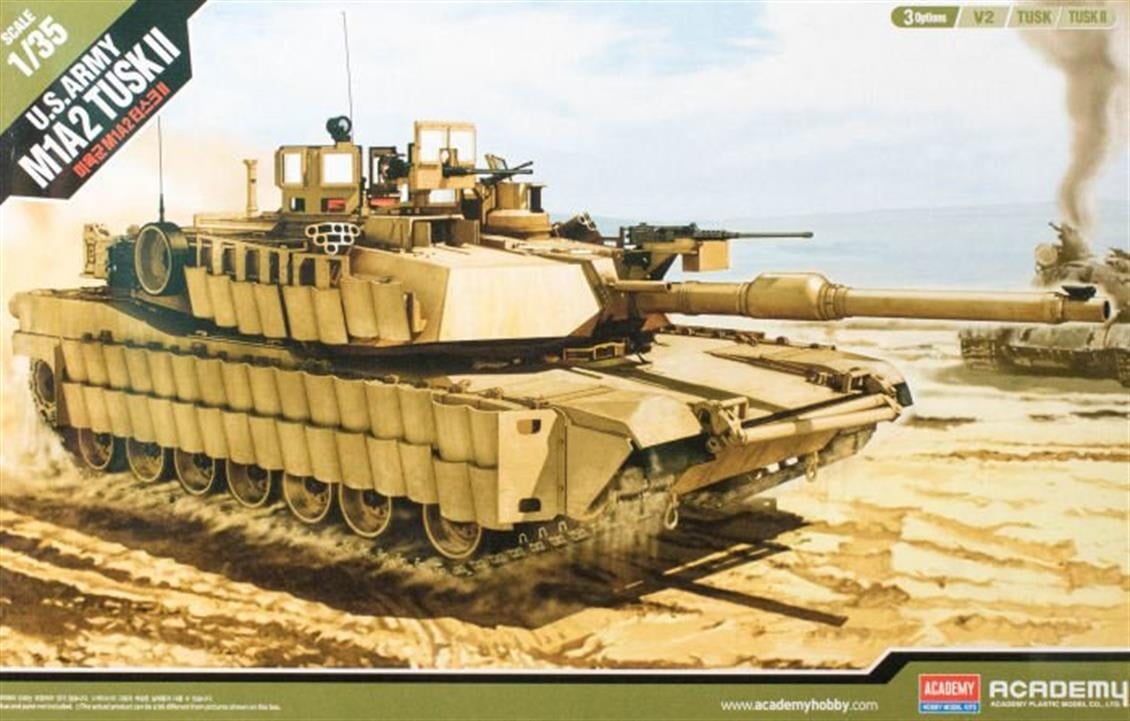 Academy 13298 1/35 Ölçek, Amerikan Kara Kuvvetleri M1A2 Tusk II Tankı, Plastik Model Kiti
