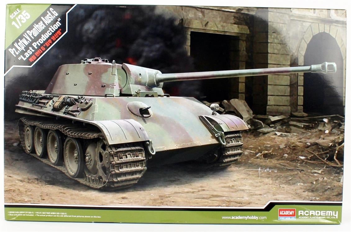 Academy 13523 1/35 Ölçek, Panther Alman Orta Tankı (Versiyon G Son Üretim), Plastik Model Kiti