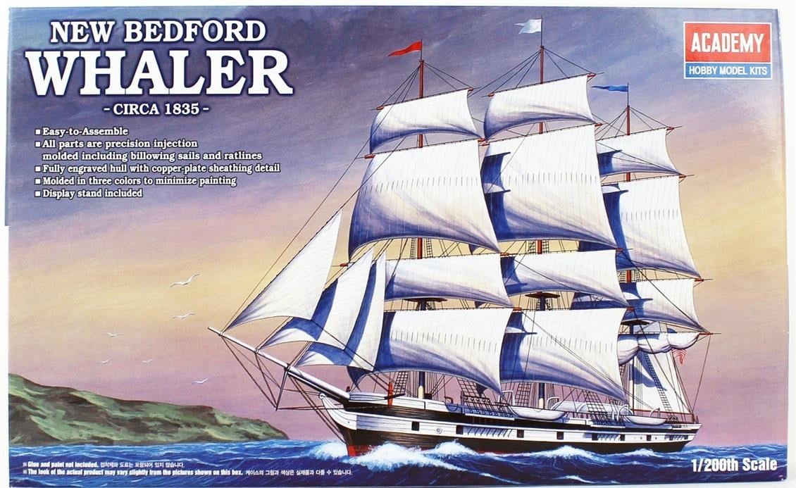 Academy 14204 1/200 Ölçek, New Bedford Whaler Yelkenli Gemisi, Plastik Model Kiti