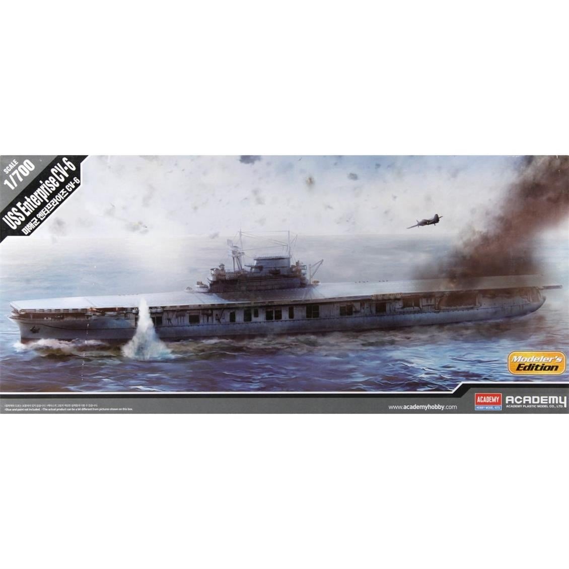 Academy 14224 1/700 Ölçek, USS Enterprise CV-6 Savaş Gemisi, Plastik Model Kiti