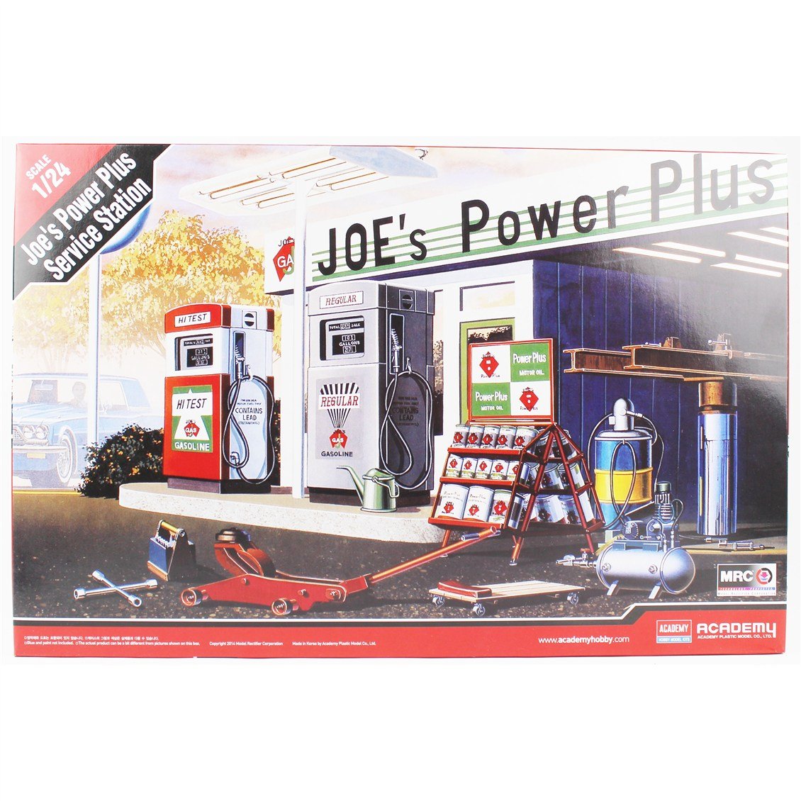 Academy 15122 1/24 Joe's Power Plus Benzin İstasyonu LE:, Plastik Model Kiti