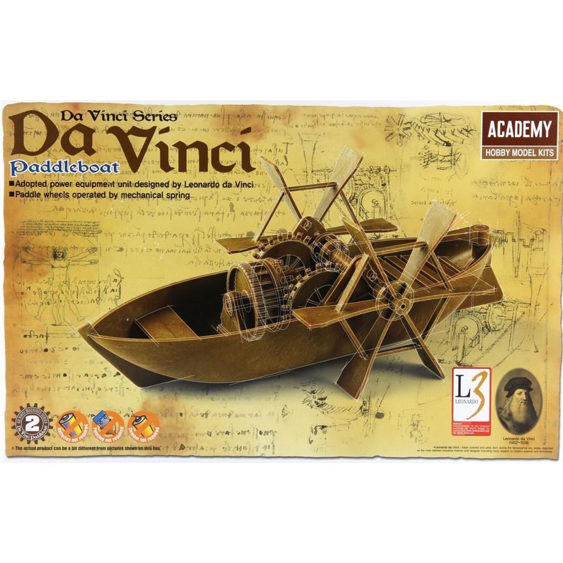 Academy 18130 Da Vinci Yandan Çarklı Bot, Plastik Model Kiti