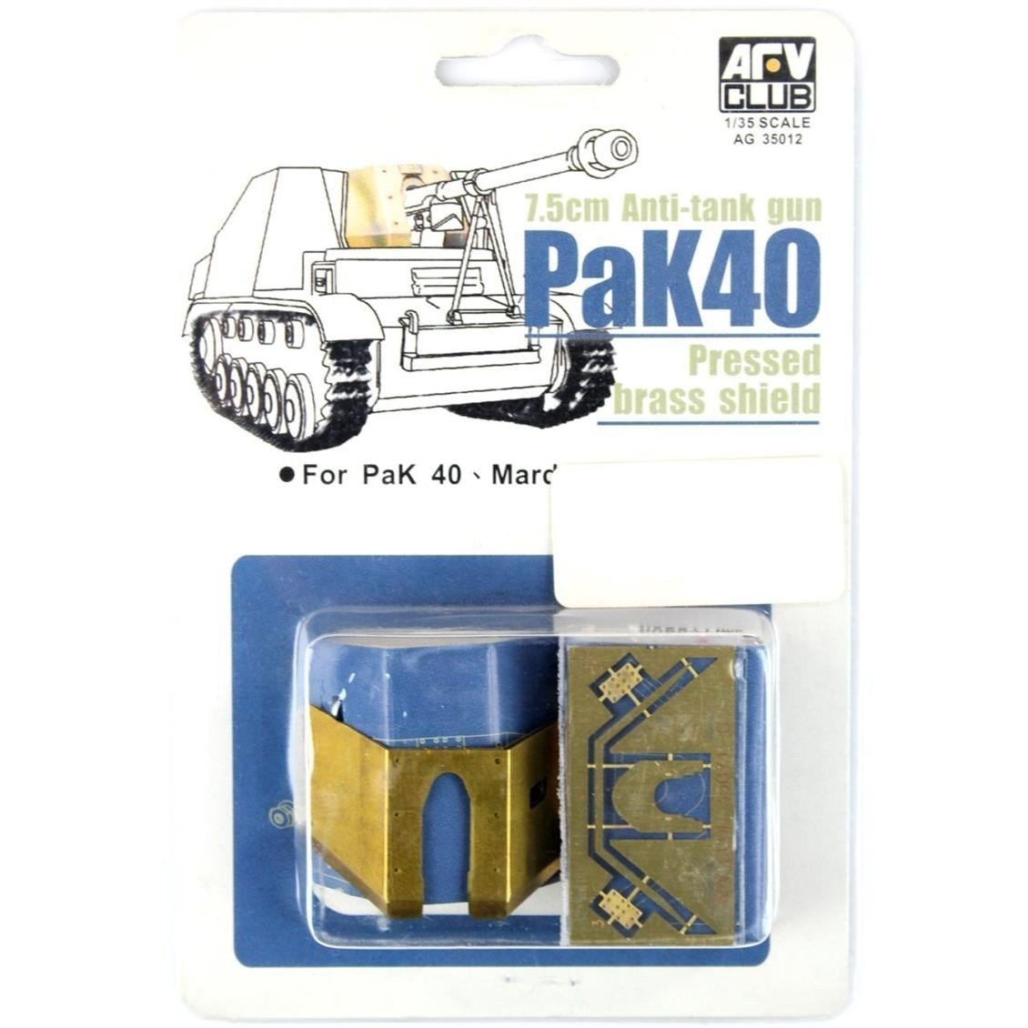 AFV Club AG35012 1/35 Ölçek, PAK40 İçin Namlu Kalkanı Photo Etched Detay Seti
