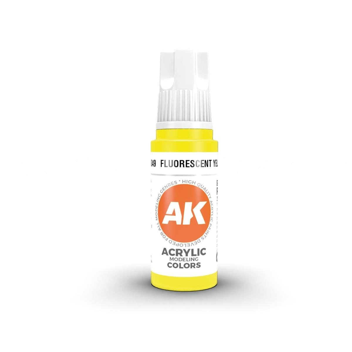 AK 11049 17 ml. Fluorescent Yellow, 3GEN Akrilik Model Boyası