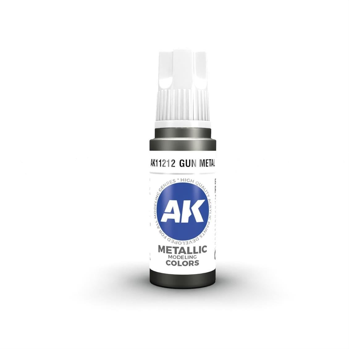 AK 11212 17 ml. Gun Metal, 3GEN Akrilik Model Boyası