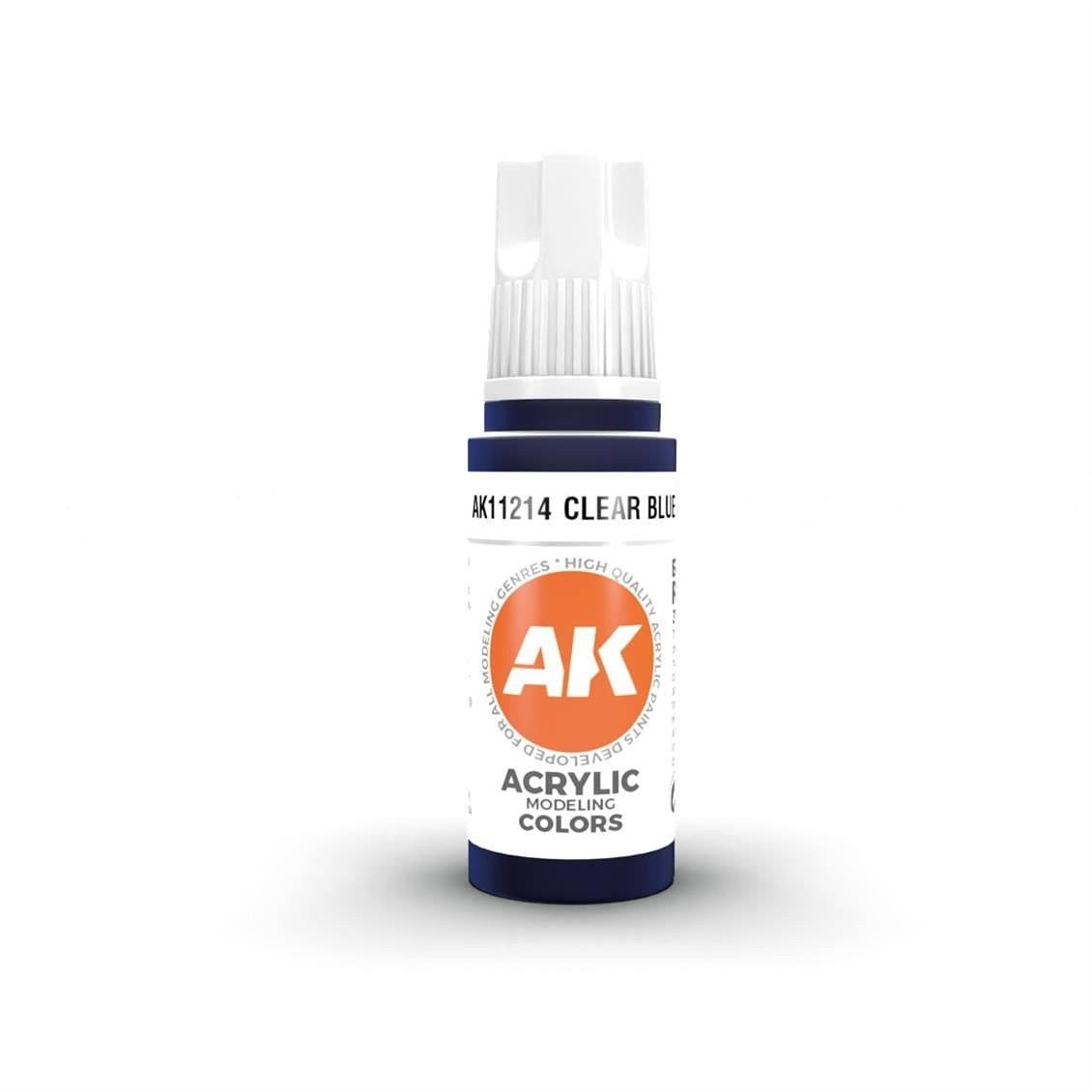 AK 11214 17 ml. Şeffaf Mavi, 3GEN Akrilik Model Boyası