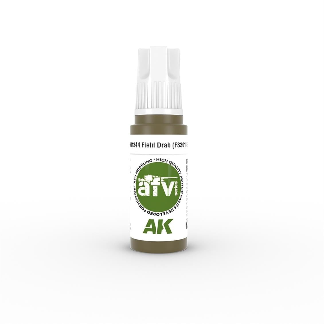 AK 11344 17 ml. Field Drab (FS30118), AFV Serisi 3GEN Akrilik Model Boyası
