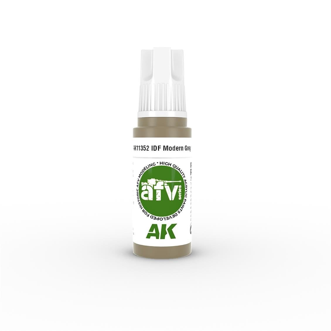 AK 11352 17 ml. IDF Modern Grey, AFV Serisi 3GEN Akrilik Model Boyası
