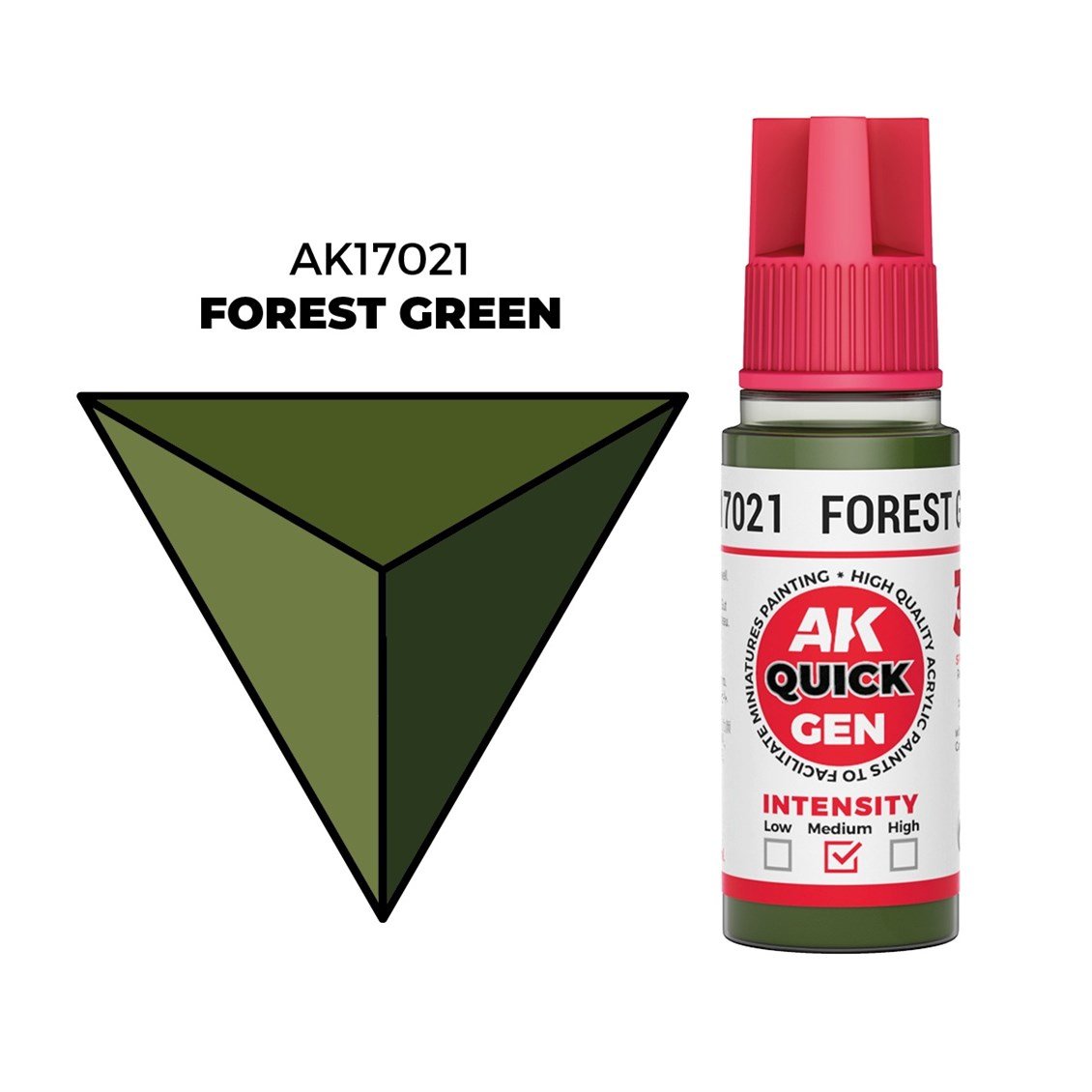 AK 17021 18 ml. Forest Green, QuickGen Serisi Akrilik Model Boyası