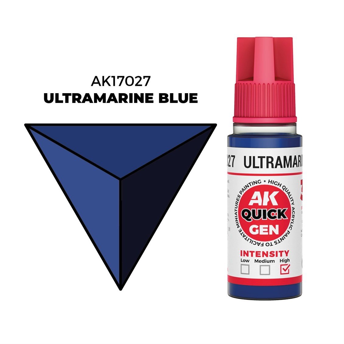 AK 17027 18 ml. Ultramarine Blue, QuickGen Serisi Akrilik Model Boyası