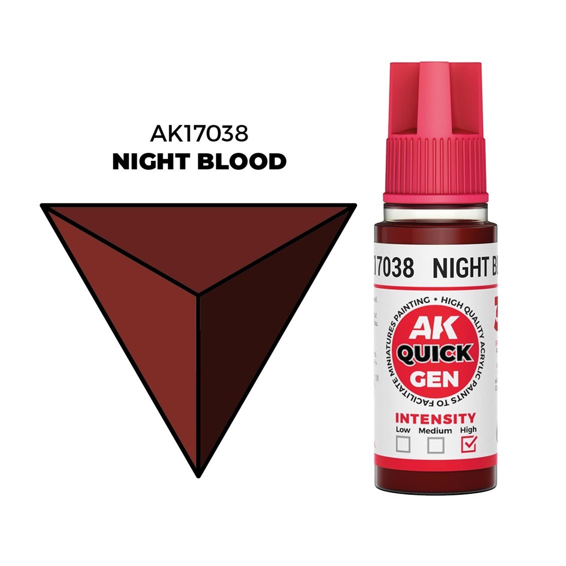 AK 17038 18 ml. Night Blood, QuickGen Serisi Akrilik Model Boyası