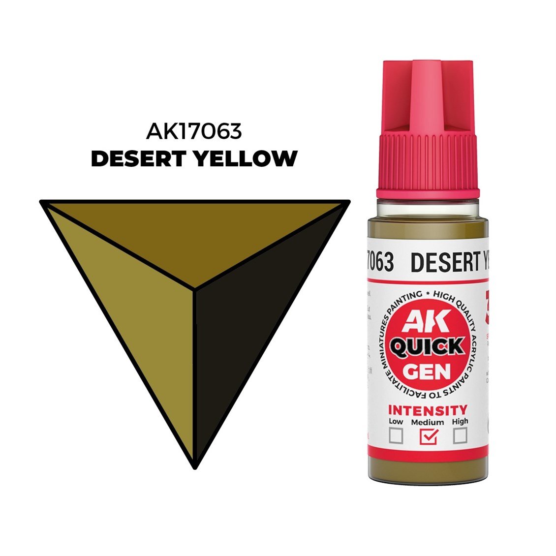 AK 17063 18 ml. Desert Yellow, QuickGen Serisi Akrilik Model Boyası