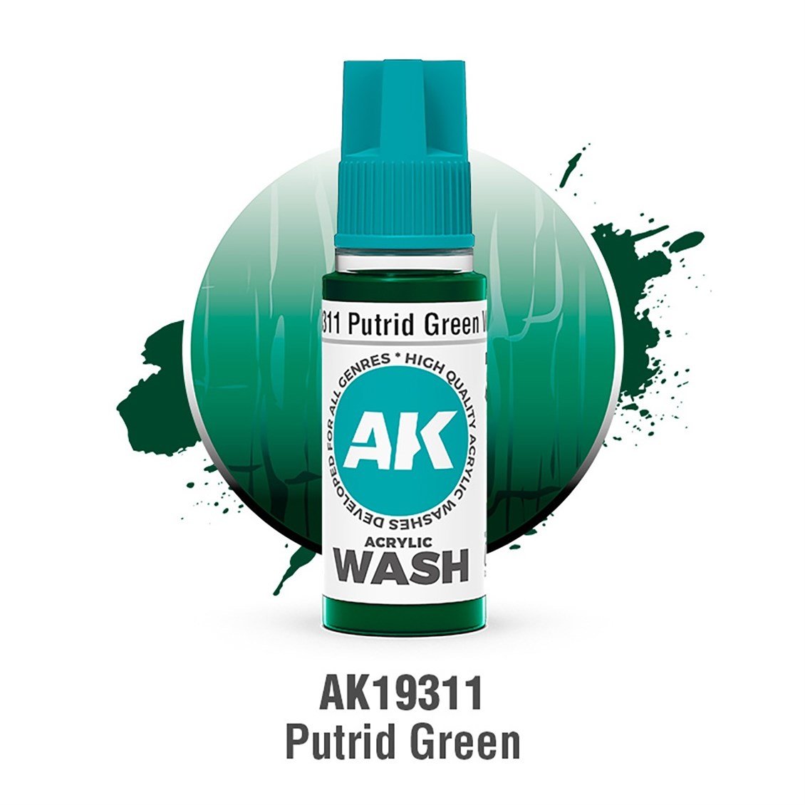 AK 19311 18 ml. Putrid Green Akrilik Wash (Yıkama Boyası)