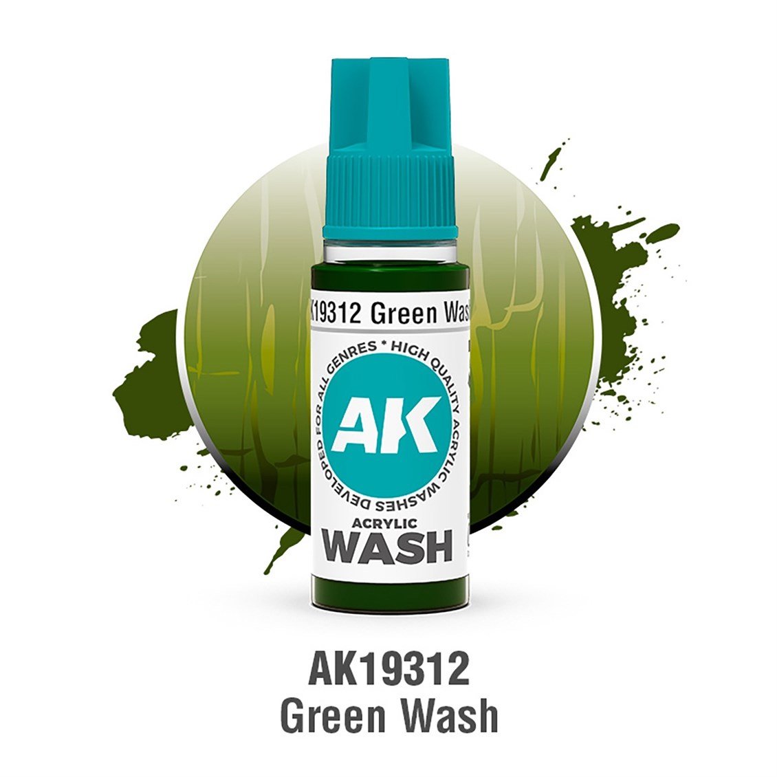 AK 19312 18 ml. Green Akrilik Wash (Yıkama Boyası)