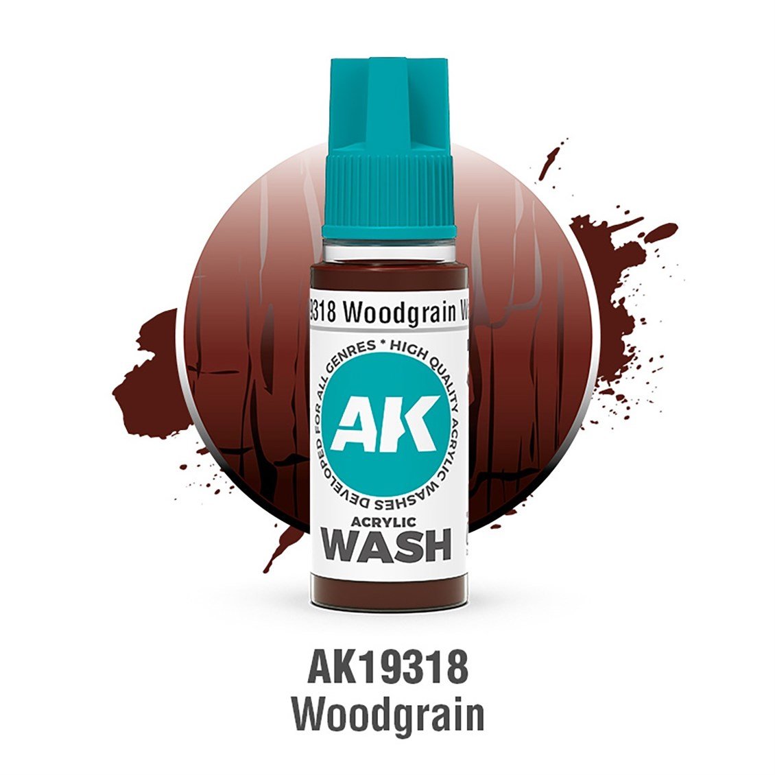 AK 19318 18 ml. Woodgrain Akrilik Wash (Yıkama Boyası)