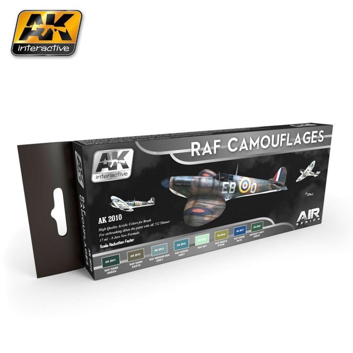 AK 2010 8x17ml. RAF Kamuflaj Renkleri, Akrilik Model Boyası Seti