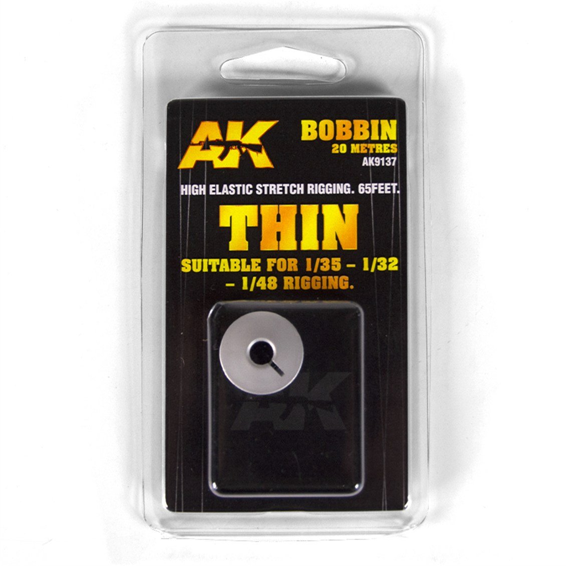 AK 9137 0,055 mm. Elastik Tel, 1/35-1/48 Ölçekler İçin, 20 metre