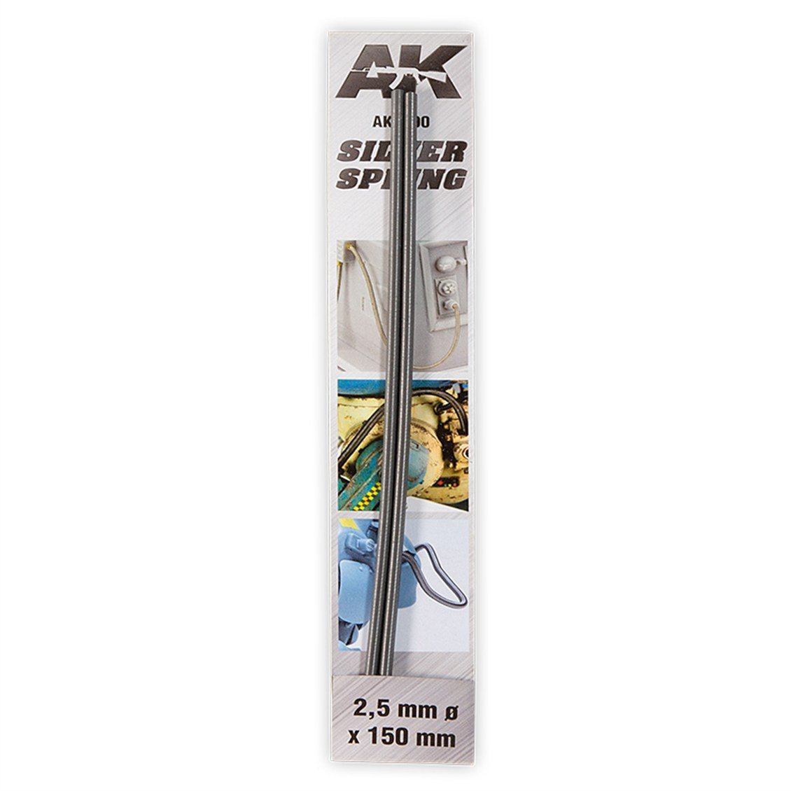 AK 9190 GümüşYay, 2,5 mm. Çap, 150 mm. Boy, 2 Adet