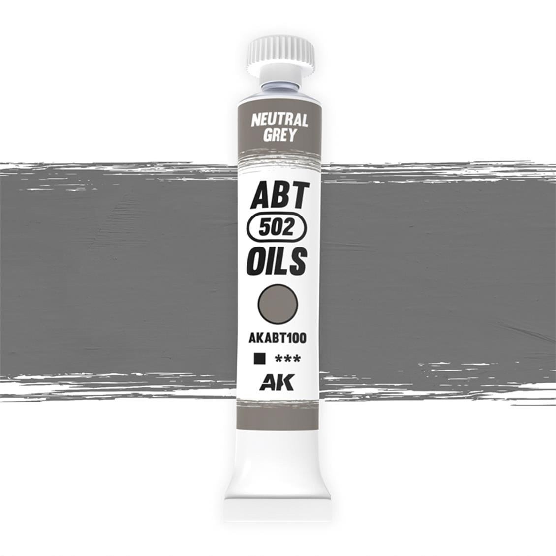 AK ABT100 20 ml. Yağlı Boya, Neutral grey
