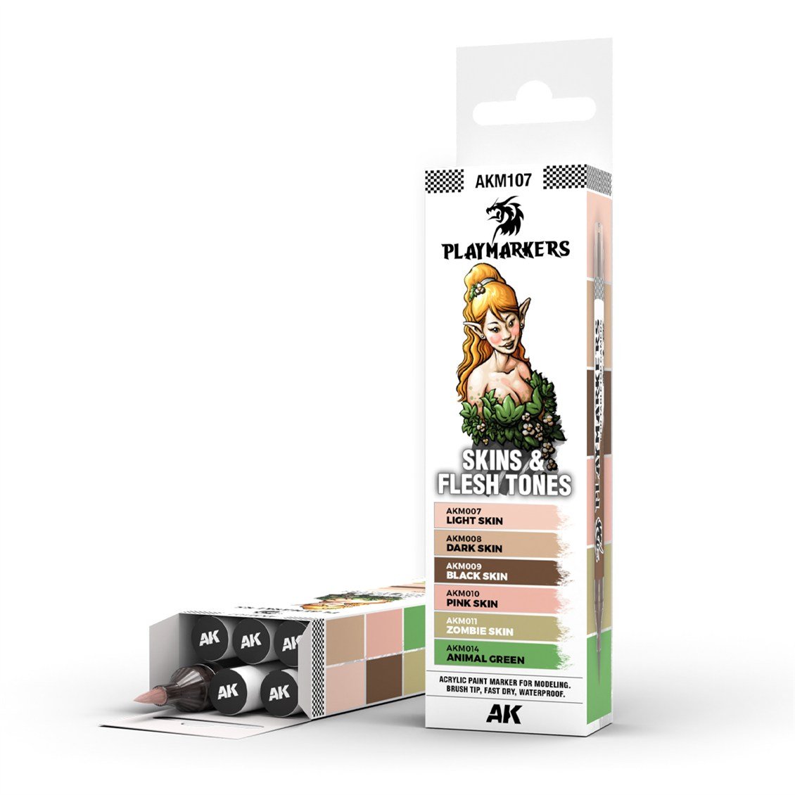 AK M107 Play Marker Seti, Cilt ve Ten Tonları, 6 Adet