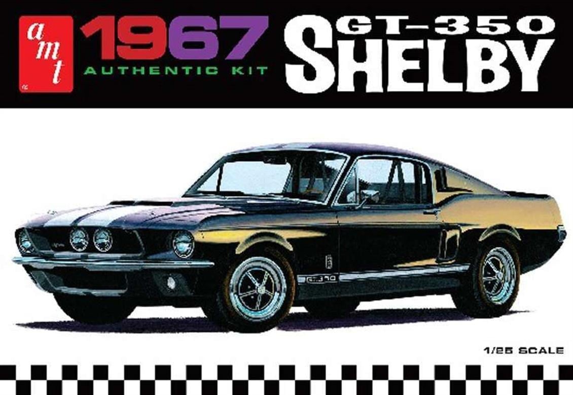 AMT 800 1/25 Ölçek, 1967 Shelby GT350-White Araba, Plastik Model kiti