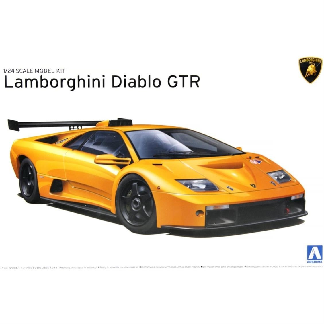 Aoshima 01069 1/24 Ölçek, Lamborghini Diablo Gtr, Plastik Model kiti